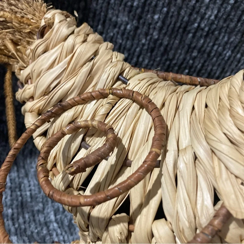 Chicken/Rooster Wire Raffia Set Decor Kitchen Farmhouse